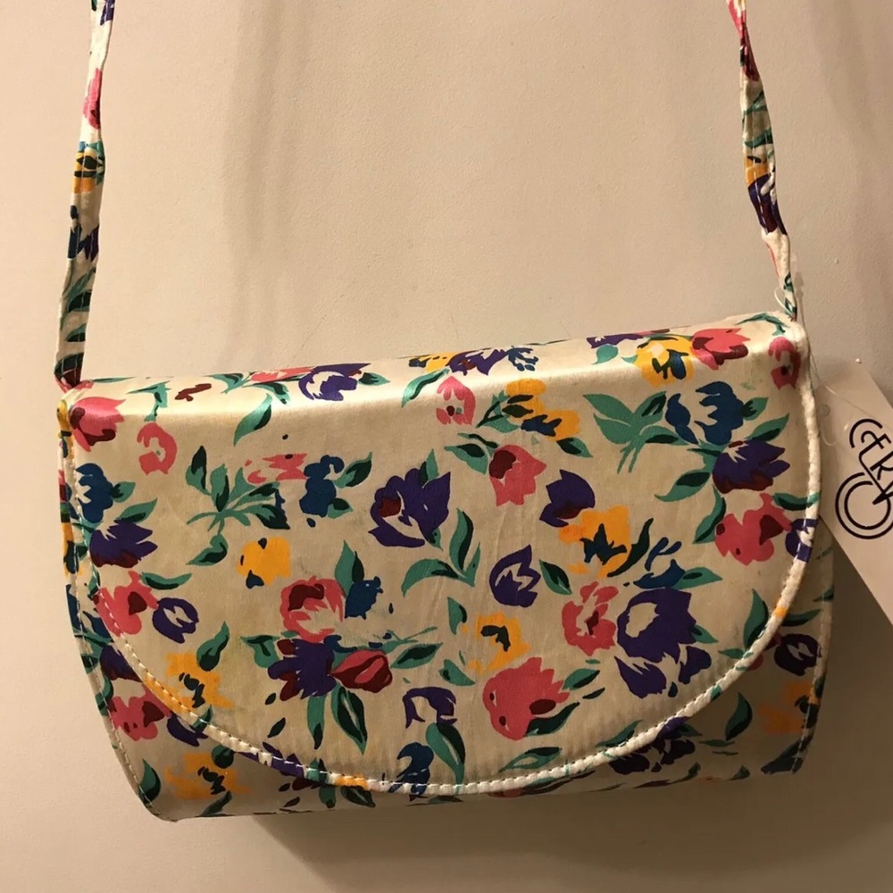Cervelle Purse Multi Color Floral Fabric Handbag VINTAGE